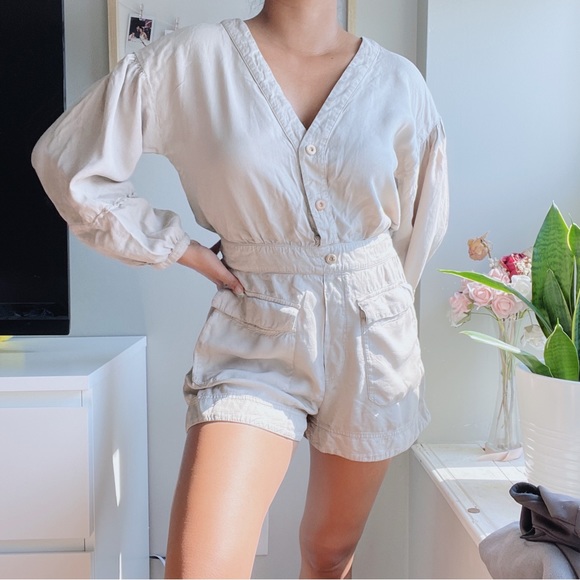Gorgeous Zara tan long sleeve romper! - Picture 2 of 5